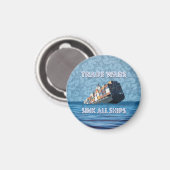 Handelskriege stürzen alle Schiffe Magnet (Vorderseite/Rückseite)
