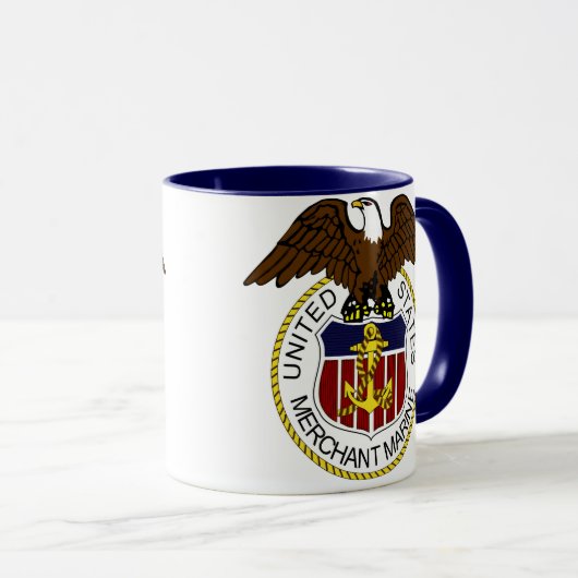 Handelsmarine-Siegel-Matrose-Tasse Tasse (VorderseiteRechts)