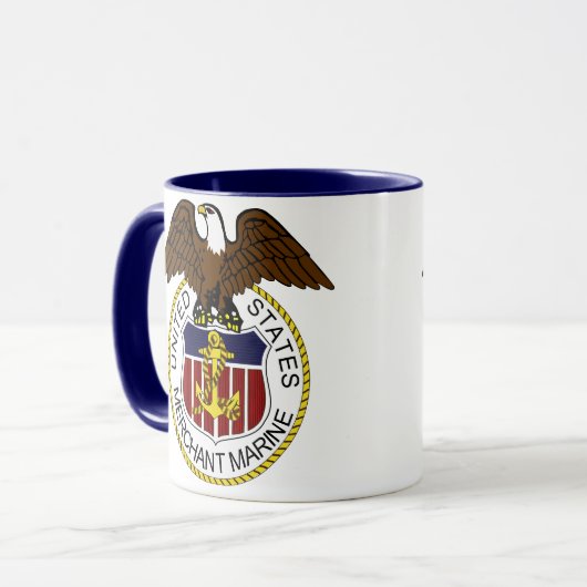 Handelsmarine-Siegel-Matrose-Tasse Tasse (Vorderseite Links)