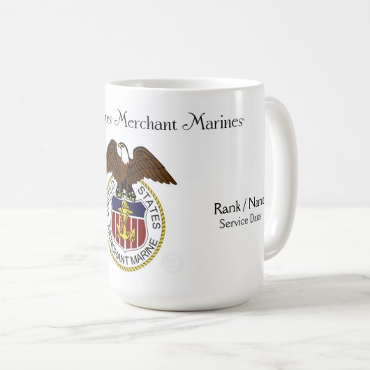 Handelsmarine Vereinigter Staaten Kaffeetasse (VorderseiteRechts)