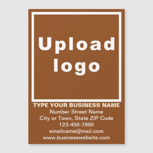 Handelsmarke auf 5" x 7" braune Magnetkarte (Vorderseite)