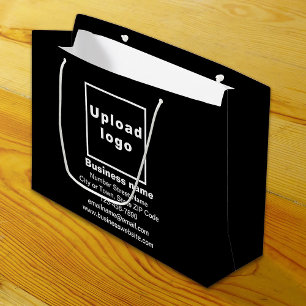 Handelsmarke auf Black Large Gift Bag Große Geschenktüte