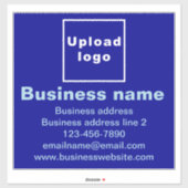 Handelsmarke auf Blue Large Square Vinyl Sticker (Blatt)