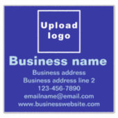 Handelsmarke auf Blue Large Square Vinyl Sticker (Vorderseite)