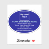 Handelsmarke auf Blue Oval Form Vinyl Sticker (Blatt)