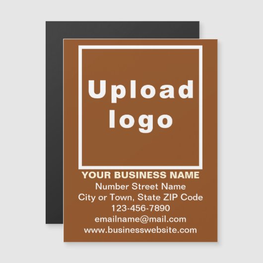 Handelsmarke auf braune Magnetkarte mit 4,25 Zoll (Vorne/Hinten)