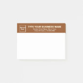 Handelsmarke auf braune Position des Rechtecks Post-it Klebezettel (Vorderseite)