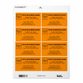 Handelsmarke auf dem Orange Shipping Label (Vorne)