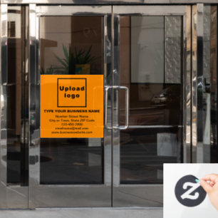 Handelsmarke auf dem Orange Square Fensteraufkleber