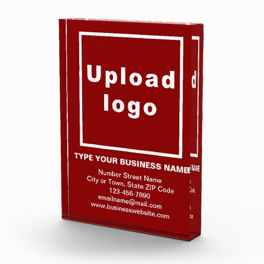 Handelsmarke auf der roten Portrait-Rectangle Fotoblock (Rechts)