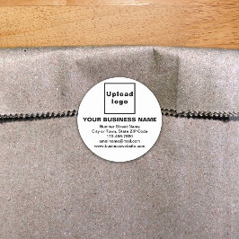 Handelsmarke auf der White Round-Aufkleber Runder Aufkleber