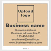 Handelsmarke auf hellbraunem, großem Markplatz Vin Aufkleber (Blatt)