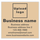 Handelsmarke auf hellbraunem, großem Markplatz Vin Aufkleber (Vorderseite)