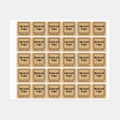 Handelsmarke auf hellbraunem Platz Etiketten (Blatt)