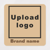 Handelsmarke auf hellbraunem Platz Etiketten (Design 1)