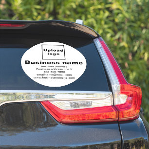 Handelsmarke auf White Large Round Vinyl Aufkleber