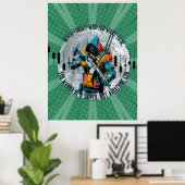 Handelsmotivation | Cyberpunk-Scharfschütze | Fant Poster (Heimbüro)