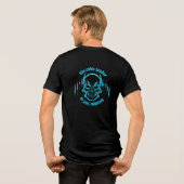Handelsmotivation | Schädel | Ruhiger Händler Tri-Blend Shirt (Rückseite voll)