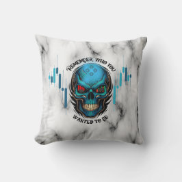 Handelsmotivation | Totenkopf N Marmor | Erinnern  Kissen