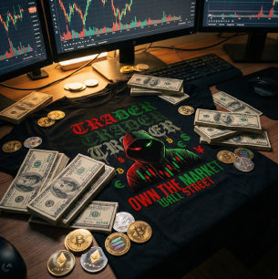 Handelsmysterium Charakter Rote Grüne Kerze T-Shirt