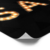 Handelsschild, Schwarzes Leuchtenplakat Poster (Ecke)