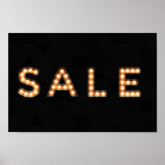 Handelsschild, Schwarzes Leuchtenplakat Poster (Vorne)