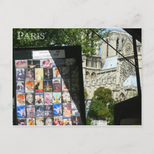 Handelsstall in der Nähe von Notre Dame Postkarte