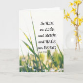 Handelt 17:28 in Ihm leben wir und bewegen Bibel V Karte (Gelbe Blume)