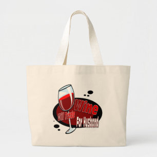 Handelt Wein für Ehemann Jumbo Stoffbeutel