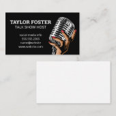 Händemikrophon | Sänger | Radio Host Visitenkarte (Vorne/Hinten)