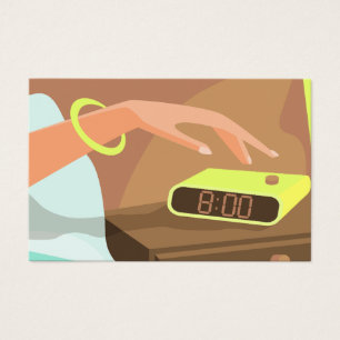 Händeschalten auf den Knopf Wecker-Schlummertaste