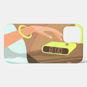 Händeschalten auf den Knopf Wecker-Schlummertaste Case-Mate iPhone Hülle (Rückseite (Horizontal))