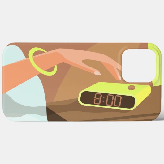 Händeschalten auf den Knopf Wecker-Schlummertaste Case-Mate iPhone Hülle (Rückseite (Horizontal))