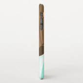 Händeschalten auf den Knopf Wecker-Schlummertaste iPhone Hülle (Linke Seite)