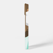 Händeschalten auf den Knopf Wecker-Schlummertaste iPhone Hülle (Linke Seite)