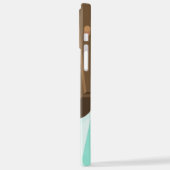 Händeschalten auf den Knopf Wecker-Schlummertaste iPhone Hülle (Linke Seite)