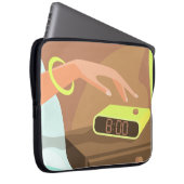 Händeschalten auf den Knopf Wecker-Schlummertaste Laptopschutzhülle (Vorne Rechts)