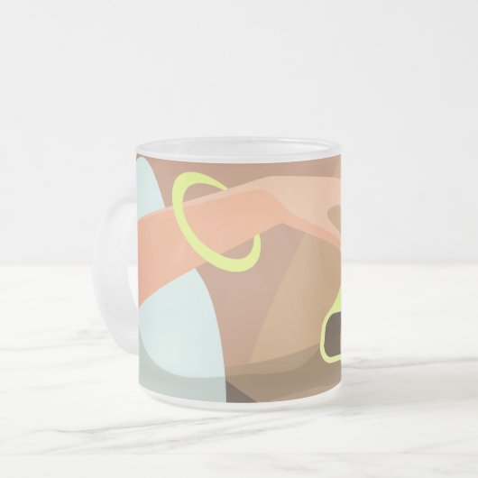 Händeschalten auf den Knopf Wecker-Schlummertaste Mattglastasse (Vorderseite Links)