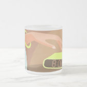 Händeschalten auf den Knopf Wecker-Schlummertaste Mattglastasse (Mittel)