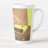 Händeschalten auf den Knopf Wecker-Schlummertaste Milchtasse (Rechts)