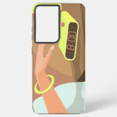 Händeschalten auf den Knopf Wecker-Schlummertaste Samsung Galaxy Hülle (Rückseite)