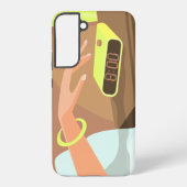 Händeschalten auf den Knopf Wecker-Schlummertaste Samsung Galaxy Hülle (Rückseite)