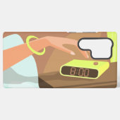 Händeschalten auf den Knopf Wecker-Schlummertaste Samsung Galaxy Hülle (Rückseite (Horizontal))