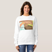 Händeschalten auf den Knopf Wecker-Schlummertaste Sweatshirt (Vorne ganz)