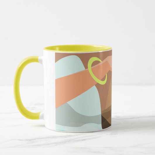 Händeschalten auf den Knopf Wecker-Schlummertaste Tasse (Links)