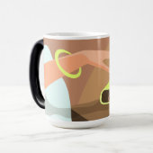 Händeschalten auf den Knopf Wecker-Schlummertaste Verwandlungstasse (Vorderseite Links)