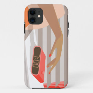 Händeschalten der Frauen auf den Knopf für den Wec Case-Mate iPhone Hülle