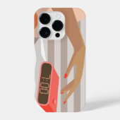 Händeschalten der Frauen auf den Knopf für den Wec iPhone Hülle (Rückseite)