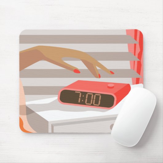 Händeschalten der Frauen auf den Knopf für den Wec Mousepad (Mit Mouse)