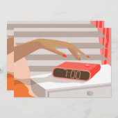 Händeschalten der Frauen auf den Knopf für den Wec Save The Date (Vorne/Hinten)